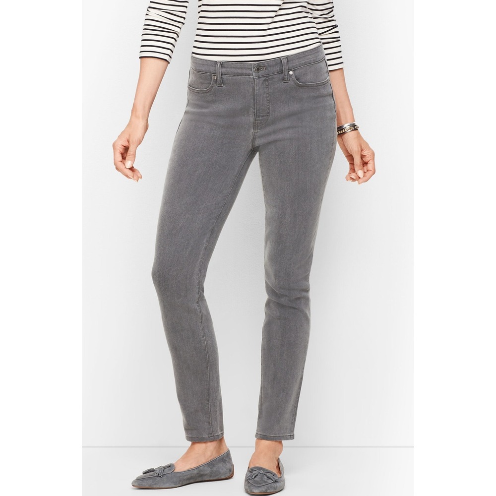 Talbots‎ High Waist Straight Leg Corduroy Pants Gray Minimalist Women's 6